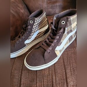 Vans High-Top Sneakers - Brown and White